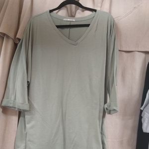 Femme brand 3/4 sleeve celery green top